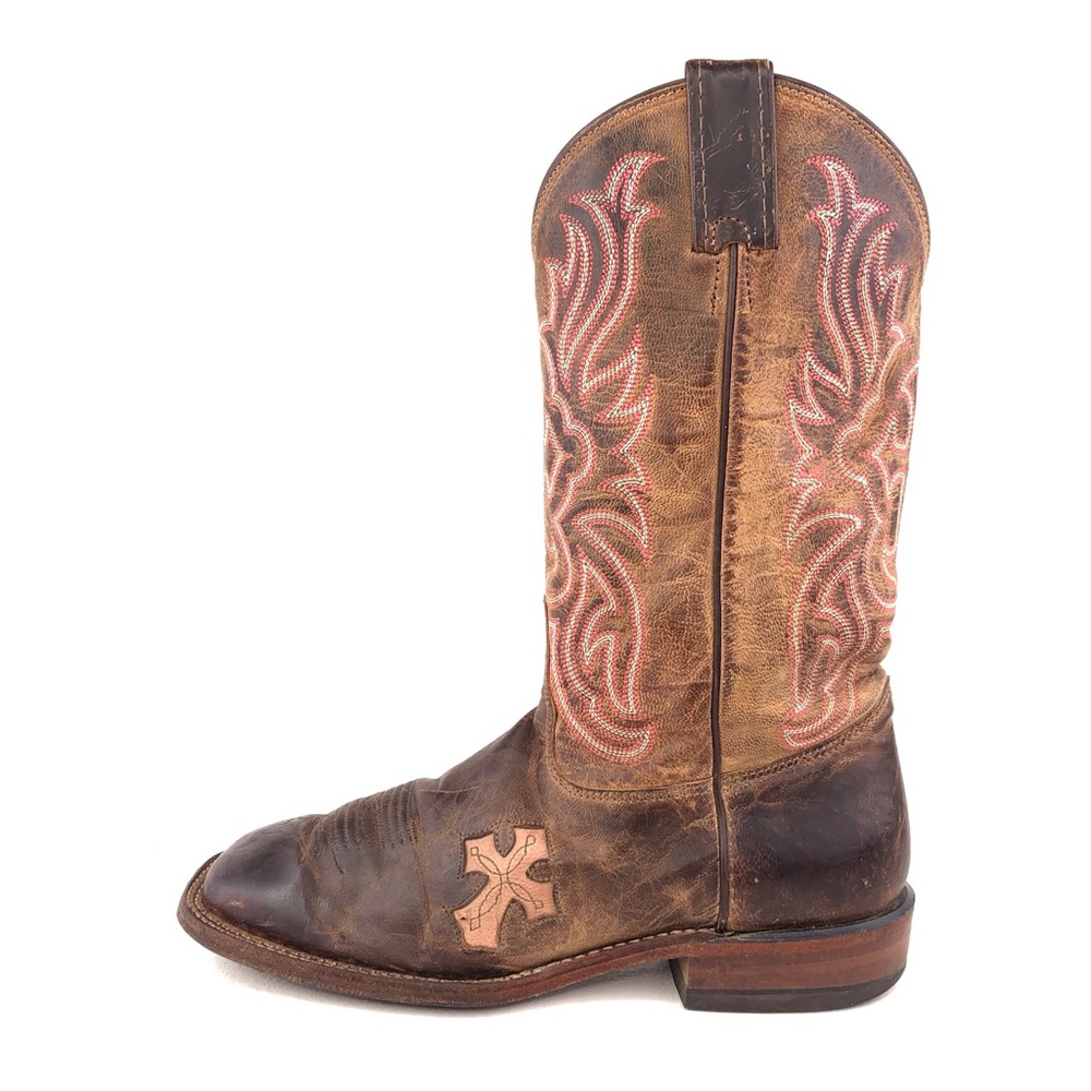 Tony Lama Lashka Pink 12" Western Boots Womens 7.5B